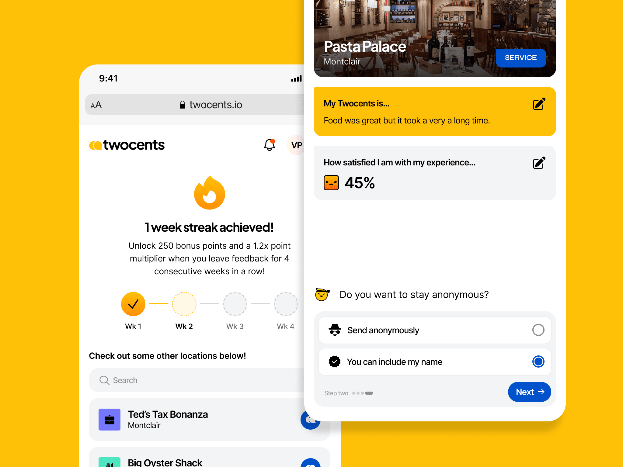 Twocents project preview